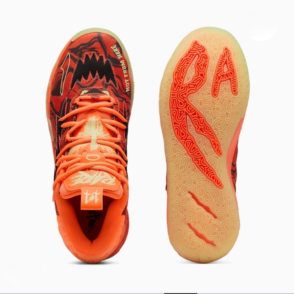 Puma MB.03 'Halloween' Men’s Basketball Shoes in the Fluro Orange Pes/PUMA 9.5 - Picture 12 of 17